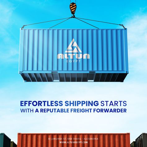 shipping container on port for social media Shipping And Logistics Creative Ads, Shipping Social Media Design, Logistics Creative Ads, Shipping Ads, Logistics Design, Design For Social Media, Shipping Design, Menu Card Design, Photoshop Tutorial Typography