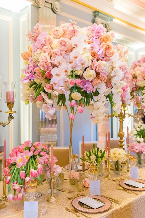 Upcoming Royal Wedding Vision Used Wedding Decor, Karen Tran, Blush Wedding Decor, Centerpieces Ideas, Pink Weddings, Wedding Navy, Wedding Blush, Tafel Decor, Gold Wedding Decorations