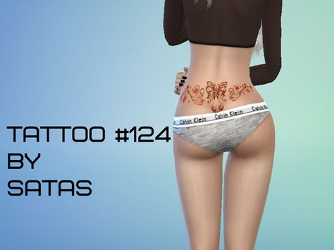 Lower Back Tattoo, Sims 4 Tattoos, Makeup Cc, Sims 4 Downloads, Female Tattoo, Sims 4 Cc, Rose Tattoos, The Sims Resource, Custom Content