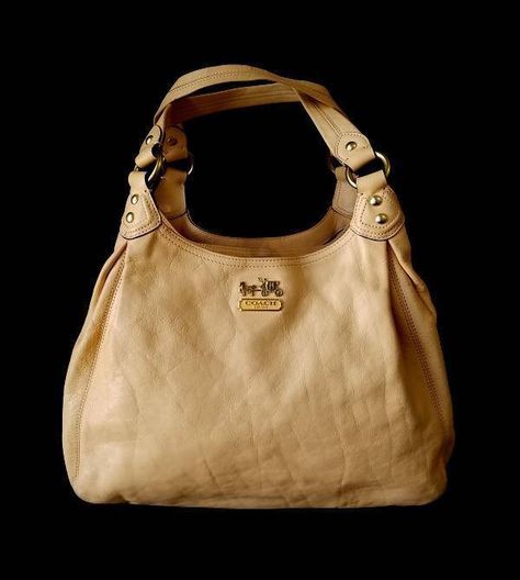 EUC Coach Madison Large Maggie Butter YELLOW Leather Hobo Tote Bag Satchel 14313 #Coach #HoboHandbagPurseSatchel Yellow Leather Bag, Large Leather Handbags, Hobo Tote Bag, College Bags, Bags Aesthetic, Hobo Handbags, Yellow Leather, Leather Hobo, Large Bag