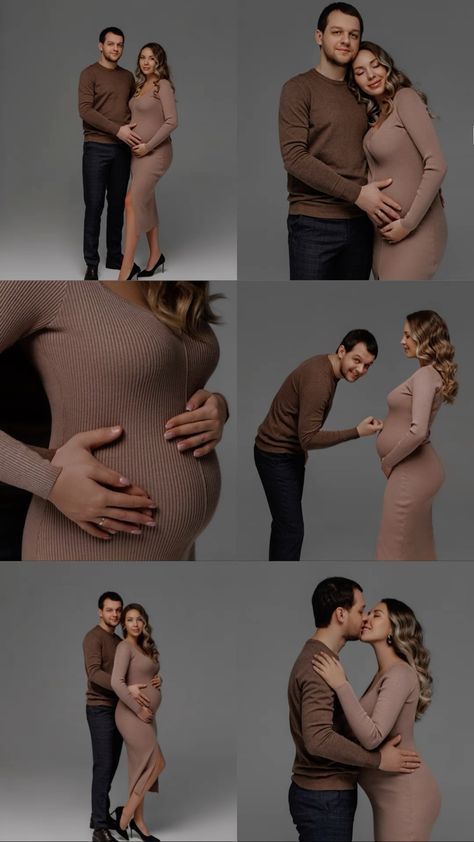 Curly Hair Maternity Pictures, Pregnant Couple Shoot, Pregnant Photo Shoot Ideas, Pregnancy Photos Couples Poses, Couple Maternity Shoot Ideas, Pregnancy Poses Ideas, Maternity Photography Ideas Studio, Studio Maternity Shoot Poses, Pregnant Photoshoot Ideas