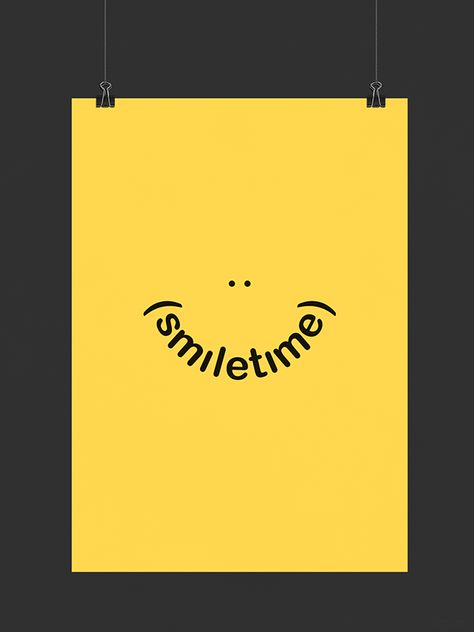 Smile Time | Typographical Poster on Behance Smile Graphic Design, Silk Yogurt, Typographical Poster, Dentist Poster, Smile Typography, Smile Poster, Smile Logo, Smile Word, Website Logo