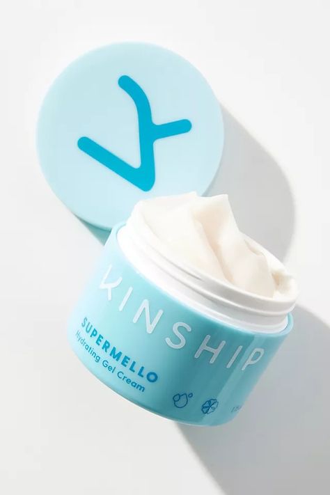 Kinship Supermello Hyaluronic Gel Cream Moisturizer | Anthropologie Routine Aesthetic, Face Skin Care Routine, Cream Moisturizer, Marshmallow Root, Skincare Essentials, Dewy Skin, Collage Making, Skin Care Serum, Gel Moisturizer