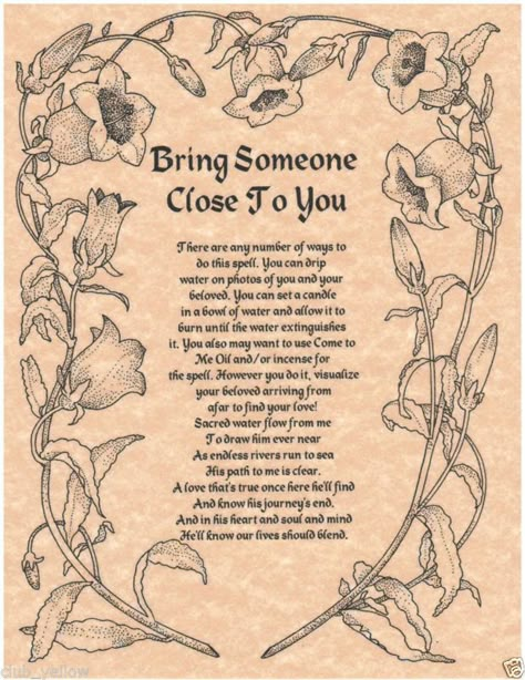 Bring Someone Close To You (Printable Spell Page) – Witches Of The Craft® Spelling Online, Witchcraft Spells For Beginners, Easy Love Spells, Witch Spells, Spells For Beginners, Online Psychic, Under Your Spell, Magic Spell Book, Wiccan Spell Book