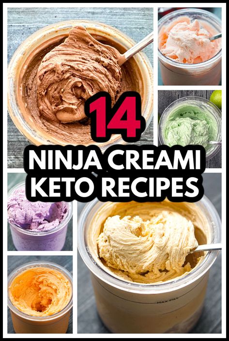 If you are looking for low carb ice cream recipes that use the Ninja Creami ice cream machine, I have 14 keto high protein ice cream recipes for you. There is everything from chocolate peanut butter to blueberry cheesecake. Easy, tasty and healthy ice cream recipes that will satisfy your sweet tooth! Ninja Cream Low Carb, Keto Cookies And Cream Ice Cream, Keto Icecream Recipes, Ninja Creamy Keto Recipes, Low Carb Homemade Ice Cream, Avocado Ice Cream Ninja Creami, Ninja Creami Protein Ice Cream Recipe Keto, Ninja Creami Dairy Free Protein Recipes, Diy Keto Ice Cream