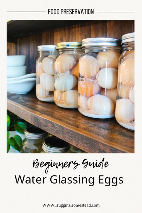 Water Glassing Store Bought Eggs, Keeping Eggs Long Term, Egg Canning Recipes, Ways To Preserve Eggs, How To Can Eggs, Store Eggs Long Term, Storing Eggs Long Term, Water Glassing Eggs Recipe, How To Preserve Eggs Long Term