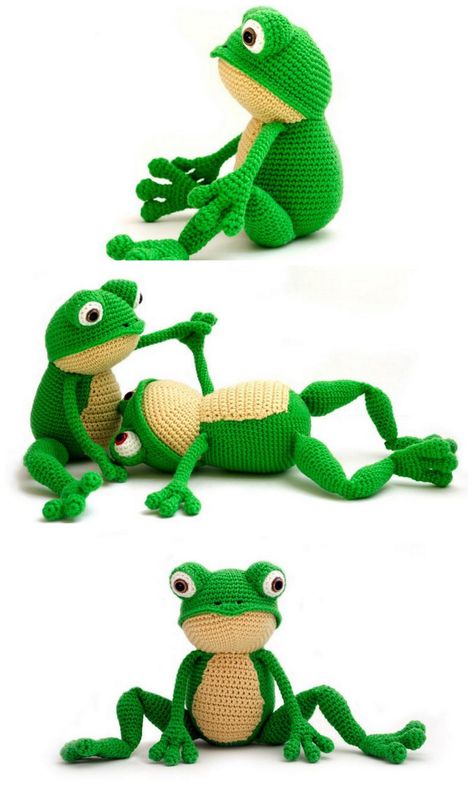 Amigurumi Frog Free Crochet Pattern - Amigurumi Crochet Crocheted Frog Pattern, Small Frog Crochet Pattern Free, Free Frog Pattern Crochet, Crochet Frog Doll, Crochet Frogs Free Patterns, Frog Knitting Pattern Free, Free Crochet Frog Patterns, Free Frog Crochet Pattern, Frog Crochet Pattern Free Amigurumi