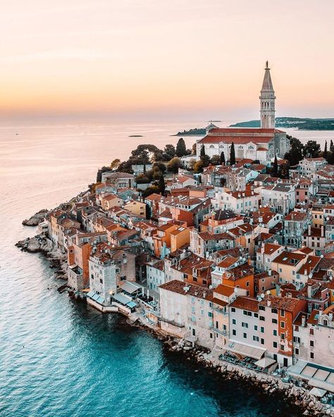 Why Rovinj is one of the best cities to visit in Croatia? What makes this town in Istria so special? What are the best 10 things to see in Rovinj? Aerial View, Old Town, Croatia, Top 10, Water, Travel, Instagram