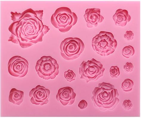 Fondant Candy, Rose Molds, Candy Cupcake, Silicone Chocolate Molds, Cupcake Mold, Candy Flowers, Clay Soap, Food Easy, Flower Molding