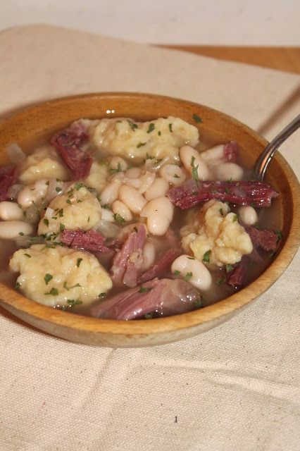 Rivel Soup Recipe, Rivels Recipe, Rivel Soup, Ham Beans, Ham And Bean, Soup Beans, Ham And Beans, Dumplings For Soup, Ham And Bean Soup