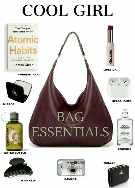 Items You Need, Girl Bag Essentials, Everyday Bag Essentials, Uni Bag, School Bag Essentials, Inside My Bag, Purse Essentials, Handbag Essentials, Girls Tote