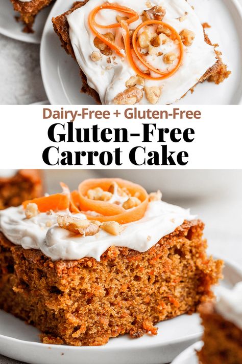 The BEST Gluten Free Carrot Cake - The Wooden Skillet Best Gluten Free Carrot Cake, Carrot Cake Icing, Gluten Free Carrot Cake Recipe, Dairy Free Carrot Cake, Sugar Free Carrot Cake, Wooden Skillet, Gf Sweets, Butter Carrots, Gluten Free Carrot Cake