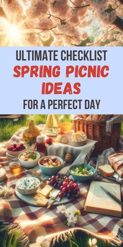 Discover the ultimate checklist for planning your spring picnic. From delicious recipes to essential packing tips, make your outdoor dining experience unforgettable. Perfect for families, couples, and solo adventurers alike. #SpringPicnicIdeas #PicnicChecklist #OutdoorDining #PicnicTips #SpringRecipes Outdoor Picnic Food Ideas, Spring Picnic Food, Spring Picnic Ideas, Picnic Cheese Board, Outdoor Picnic Food, Picnic Finger Foods, Easter Dinner Sides, Easter Picnic, 4th July Food