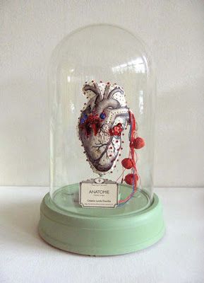 . Ephemeral Tattoo, Cabinet Of Curiosities, Anatomical Heart, The Bell Jar, Beating Heart, Human Condition, Assemblage Art, Paper Artist, Anatomy Art