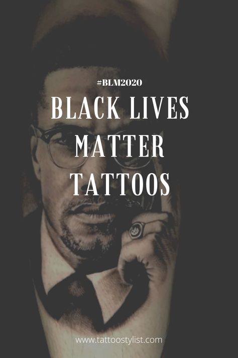 #MalcolmXtattoo #MartinLutherKingTattoo #Blackpowertattoos Mlk Tattoos, Blm Tattoo Ideas, Black Excellence Tattoo, Malcolm X Tattoo, Black Power Tattoo, Black Lives Matter Tattoo, African American Tattoos, Tattoo Advice, Daisy Tattoo Designs