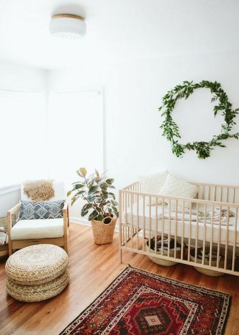 decorate a nursery with plants Modern Nursery Design, Bohemian Nursery, Sweet Nursery, Furniture Dolly, Minimalist Nursery, Nursery Inspo, Furniture Hacks, Natural Home Decor, Cool Ideas