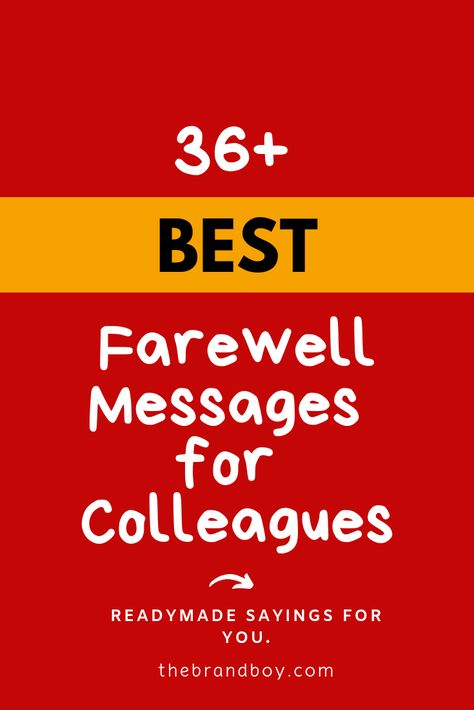 Farewell Message, Business Communication, Communication