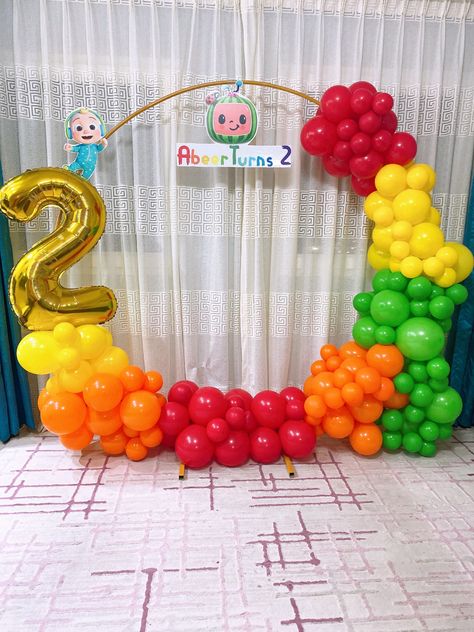 Cocomelon theme balloon round arch visit my page to see more Cocomelon Balloon Arch, Balloon Round Arch, Cocomelon Decoration, Cocomelon 2, Cheap Birthday Decorations, Cocomelon Theme, Coco Melon, Round Arch, Watermelon Birthday