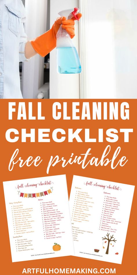 This free printable fall cleaning checklist is perfect for tidying up during this season. Fall Cleaning Checklist Free Printable, Home Cleaning Checklist Free Printable, Thanksgiving Cleaning Checklist, Fall Deep Cleaning Checklist, Deep Cleaning House Checklist Free Printable, House Cleaning Checklist Free Printable, Organizing Techniques, Fall Cleaning List, Cleaning House Checklist