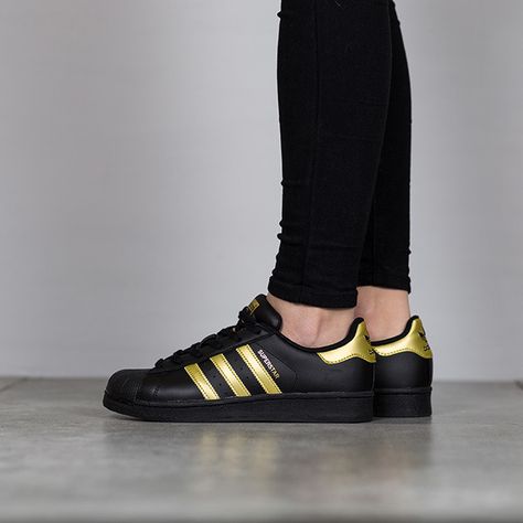 Adidas/Vans by clairathegreat on Polyvore featuring adidas Originals* Vans* Topshop and adidas Black And Gold Adidas, Addias Shoes, Adidas Trainer, Adidas Superstar Gold, Adidas Gazelle Black, Cool Vans Shoes, Black And Gold Sneakers, Adidas Superstar Black, Gazelle Adidas