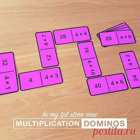 Math Games First Grade, Dominoes Math Games, Domino Math, Math Night, Division Facts, Math Multiplication, Math School, Math Intervention, Math Work