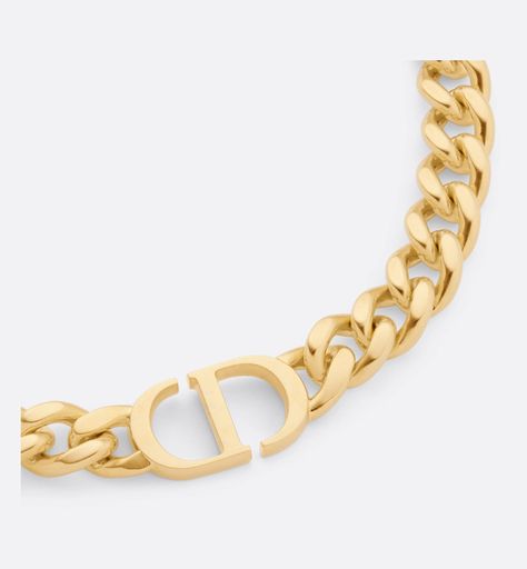 30 Montaigne Choker Gold-Finish Metal | DIOR Christian Dior Couture, The Necklace, Dior Couture, Boutique Online, Short Necklace, Metal Chain, Gold Finish, Online Boutique, Christian Dior