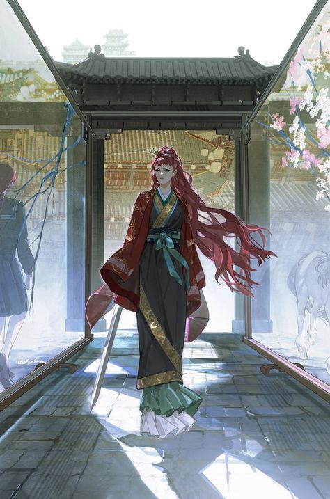 Twelve Kingdoms, The Twelve Kingdoms, Asian Architecture, Fantasy Drawings, Lol League Of Legends, Book Inspiration, Manga Drawing, Pretty Art, Art Sketchbook