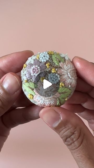 Ria Paramita on Instagram: "Today’s crafting is making a hand embroidery brooch" Portrait Embroidery Tutorial, Brooches Handmade Tutorials, Portrait Embroidery, Embroidery Brooch, Brooches Handmade, Embroidery Tutorials, Bead Work, Hand Embroidery, Brooches