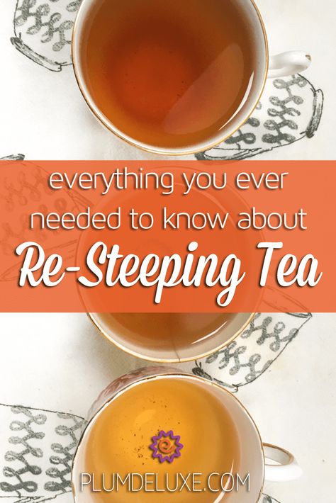 Re-steeping tea is a great way to make your tea last longer. #looseleaftea #tea #makingtea Cold Tea Recipes, Steeping Tea, Tea Tips, Homemade Tea Recipes, Tea Facts, Teas Recipes, Homemade Tea, Herbal Teas Recipes, Herb Tea