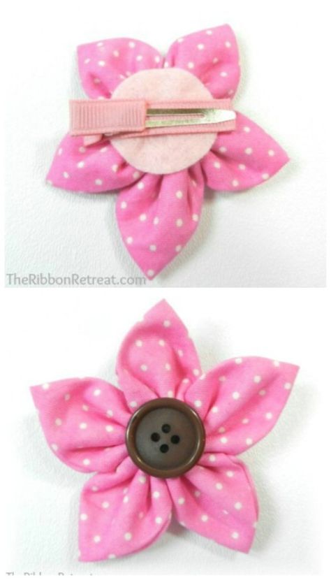 Ribbon Flower Hair Bow Tutorial, Diy Bows, Bow Tutorial, Hair Ribbons, Ribbon Flower, Ribbon Hair Bows, Creation Couture, Making Hair Bows, Diy Ribbon