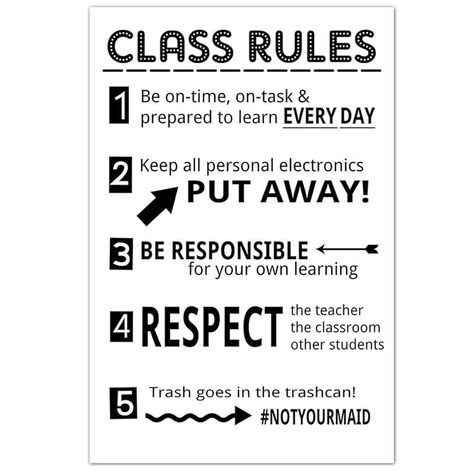 Classroom Rules High School, Respect Classroom, Junior High Classroom, Middle School Posters, Classroom Expectations Poster, High School Aesthetic, Middle School Classroom Decor, Teaching Secondary, Classroom Expectations