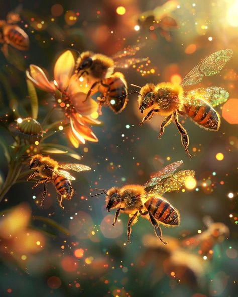 Because I love bees 💛 beehive dream . . #bees #bee #queenb #beehive #ai #nature #ia #dreamlike #digitalart Bees Aesthetic, Bee Hive Aesthetic, Beehive Painting Ideas, Honey Bee Aesthetic Wallpaper, Bee Aesthetic, Bee Tattoos, Bee Wallpaper Laptop, Bee Desktop Wallpaper, Beehive Fantasy Art