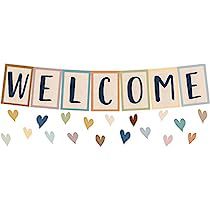 Welcome Bulletin Board, Welcome Bulletin Boards, Welcome To Kindergarten, Giant Letters, Bulletin Board Borders, Welcome Boards, Welcome Card, Bulletin Board Sets, Bulletin Board Decor