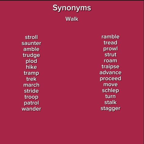 Walking Synonyms, Different Words For Walk, Words For Walk, Walked Synonyms, Walk Synonyms, Synonyms For Walk, Other Words For Walk, Appearance Description, Other Words For Walked