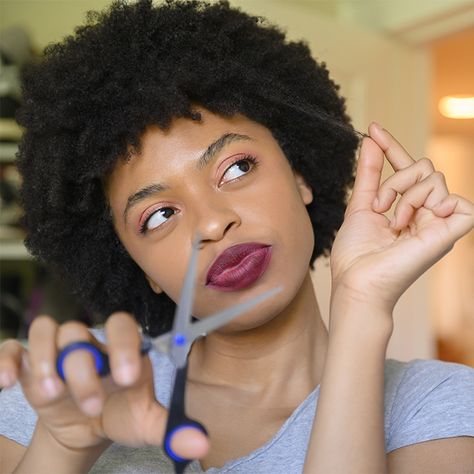 4 Ways to Trim Your Own Hair | NaturallyCurly.com Husband Hair, Natural Hair Styling, Trim Your Own Hair, Protective Braids, Lance Gross, How To Cut Your Own Hair, Diy Haircut, Star Hair, Coily Hair