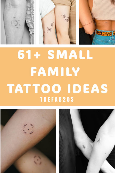 Looking for stunning small meaningful family tattoo ideas?! These stunning small family tattoo designs are STUNNING and deep Family Of 5 Symbol Tattoo, Tiny Family Tattoos, Tattoo Ideas Family Symbols, Small Family Tattoo Ideas Symbols, Family Tatoos Woman, Tiny Tattoos For Moms, 3 Matching Tattoos Family, Family Name Tattoo Ideas For Women, Tattoos That Represent Your Kids