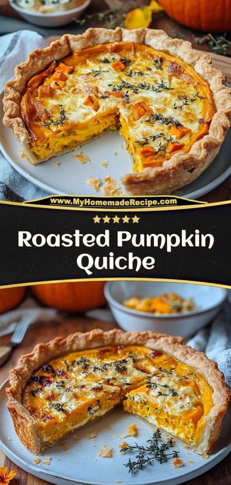 This roasted pumpkin quiche is savory, creamy, and perfect for fall brunches or holiday gatherings. Ingredients: 1 pie crust 1 cup roasted pumpkin, cubed ½ cup cream ½ cup shredded Gruyère Enjoy this quiche as a cozy, seasonal dish Pumpkin Quiche Recipes, Butternut Squash Quiche Recipes, Pumpkin Recipes Savory, Pumpkin Quiche, Pumpkin Healthy, Roasted Pumpkin Recipes, Fresh Pumpkin Recipes, Savory Pumpkin, Creamy Pumpkin Soup