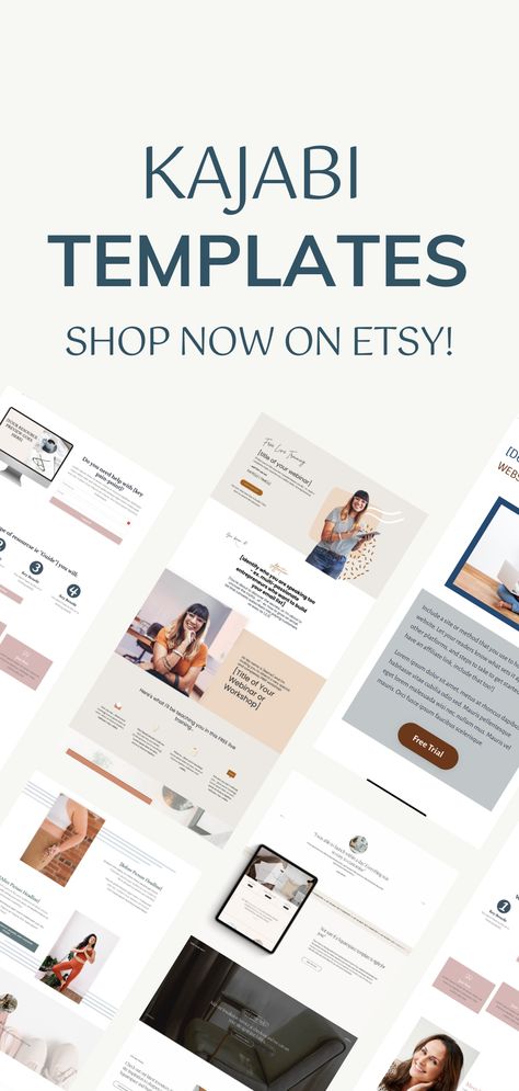 Save yourself oodles of time (and money) with these DIY Kajabi templates! High-Converting Marketing Funnels & Sales Pages AT YOUR FINGER TIPS! Website Template, Website Design, Website, Canva Website, Kajabi, Kajabi Template, Kajabi Website, Kajabi Theme Kajabi Website, Template Website Design, Website Canva, Canva Website, Finger Tips, Marketing Funnel, Design Website, Website Template, Landing Page