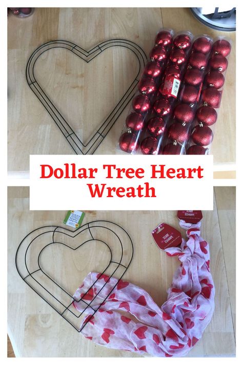 How do you make a Dollar Tree heart wreath? If you are interested in making a Valentine’s Day wreath – I have 2 options for you.  Both are super easy to make. At the end of the post, let me know which one you you like best? I like them both and I think my favorite is the second one. Dollar Tree Valentines Wreath Diy, Valentines Wreath Ideas Dollar Tree, Dollar Tree Wire Heart Wreath Diy, Diy Dollar Tree Valentine Wreath, Valentine Wire Wreath Ideas, Valentine's Day Wreath Diy Dollar Tree, Heart Shape Wreath Diy, How To Make A Valentine Wreath, Dollar Tree Valentine Wreath Ideas