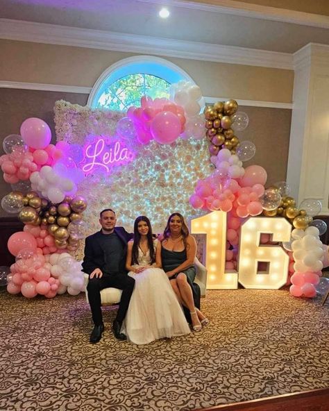 Custom Neon Sign For A Sweet 16 Backdrop 🩷 . . . . -Sweet 16 Backdrop Decor -Custom Neon Signs #sweet16 #sweet16ideas #partydecorations #partydecor #flowerwall #balloongarland #pinkdecor #pinkparty #partyideas #partyplanner #sweet16decor #neonsigns #explorepage #sweet16party Photo Booth Backdrop Sweet 16, Sweet 16 Party Color Schemes, Purple Sweet 16 Decorations Ideas, Flower Sweet 16 Theme, Sweet 16 Backdrop Ideas, Sweet 16 Backdrop, 16 Backdrop, Sweet 16 Party Planning, Purple Sweet 16