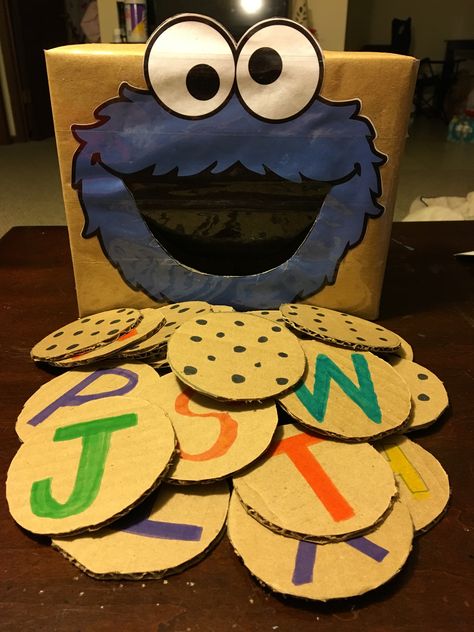 Cookie Monster Activities For Preschool, Cookie Monster Alphabet Letters, Sesame Street Activities For Preschool, Sesame Street Learning Activities, Sesame Street Activities Toddlers, Cookie Monster Activities, Cookie Monster Craft, Monster Activities For Kids, Cookie Monster Games