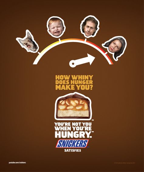 Brand: Snickers Objective: Relate to audience Pointing out how whiny dogs, babies, and people can be leads the reader to think "Yeah, I do sometimes get annoyed with these things," and thereby identify with Snickers, even though the content is largely unrelated to Snickers itself. Snickers Ad, Copywriting Ads, Ad Of The World, Knitting Basics, Fruit Photography, Food Projects, The Reader, Social Ads, 4 Pm