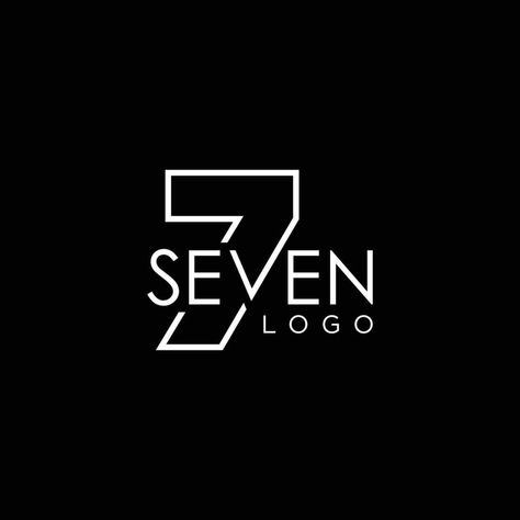 Number Seven Logo Design Template Seven Logo, 7 Logo, Number Seven, Logos Inspiration, Heart Tree, Logo Banners, Cityscape Photos, Logo Design Template, Heart With Arrow