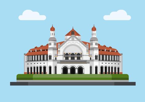 Independence Day India, Cultural Centre, Semarang, Instagram Highlight Icons, Old City, Illustration Vector, Historic Buildings, Premium Vector, Taj Mahal