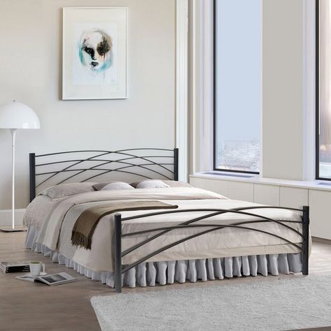 10 Modern Metal Bed Designs With Photos In 2020 | Styles At Life Single Metal Bed, Steel Bed Design, Queen Metal Bed, Wrought Iron Beds, Double Bed Designs, Iron Bed Frame, Bed Price, Sofa Bed Design, Steel Bed