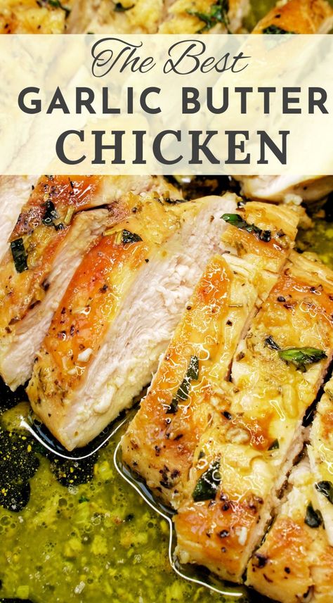 gluten free peach cobbler Garlic And Herb Chicken, Buttery Garlic Sauce, Lemon Garlic Butter Chicken, Butter Chicken Sauce, Butter Chicken Recipe Easy, Crispy Chicken Burgers, Garlic Herb Chicken, Infused Butter, Chicken Breast Recipes Baked