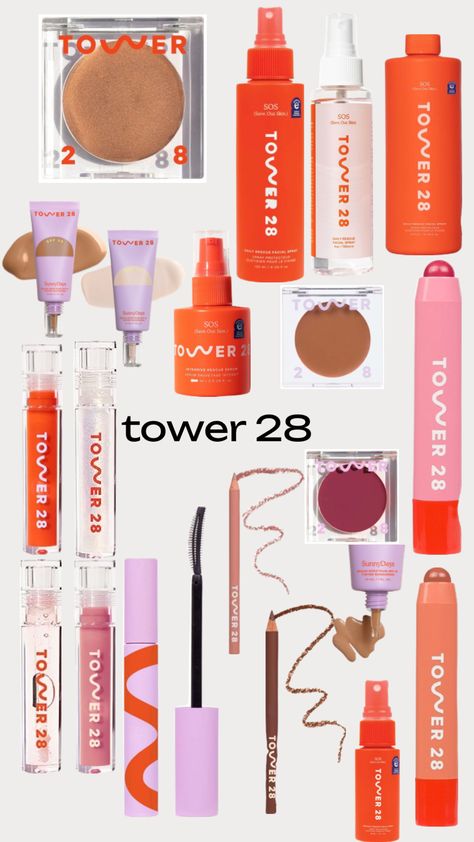 tower 28 #beauty #makeup #skincare #cleanbeauty Tower 28 Beauty, Tower 28, Makeup Bag Essentials, Sephora Skin Care, Pretty Makeup Looks, Sephora Beauty, Pretty Skin Care, Makeup To Buy, Skin Care Kit