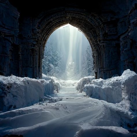 Anime Kingdom, Beautiful Scenery Photography, Anime Muslim, Scenery Background, Buried Treasure, Fantasy Art Landscapes, Crescent City, Snow Queen, Winter Wonder