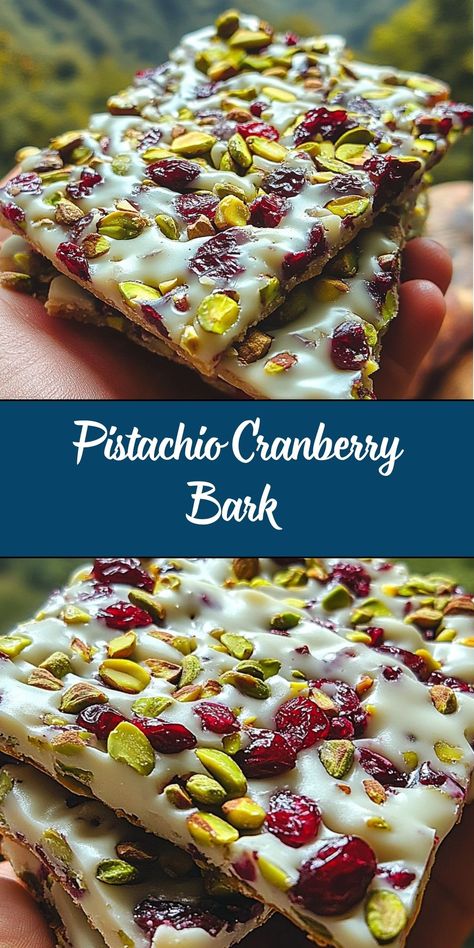 This Pistachio Cranberry Bark is a festive and easy-to-make treat combining creamy white chocolate, crunchy pistachios, and tart dried cranberries. Perfect for gifting, holiday parties, or a simple sweet snack.