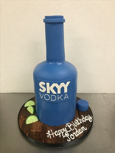 Skyy Vodka Cake Vodka Cake Design, Vodka Cake, Skyy Vodka, Awesome Cakes, Amazing Cakes, Cake Designs, Vodka Bottle, Bottles Decoration, Vodka